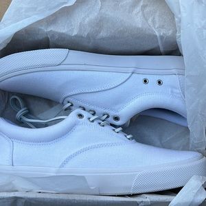 Sperry Top Sider size 10 Striper ll CVO Washed Twill White Sneaker